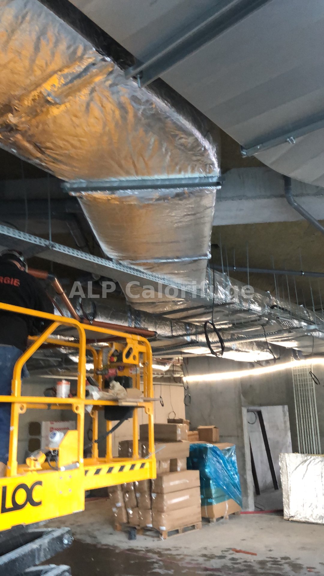 Calorifuge gaines rectangulaires laine de verre finition alu